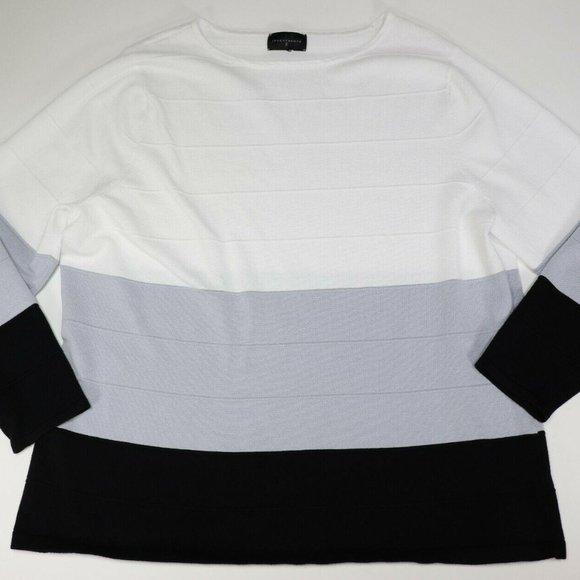 Investments II Womens MultiColor Sweater 3/4 Sleev - Picture 3 of 7